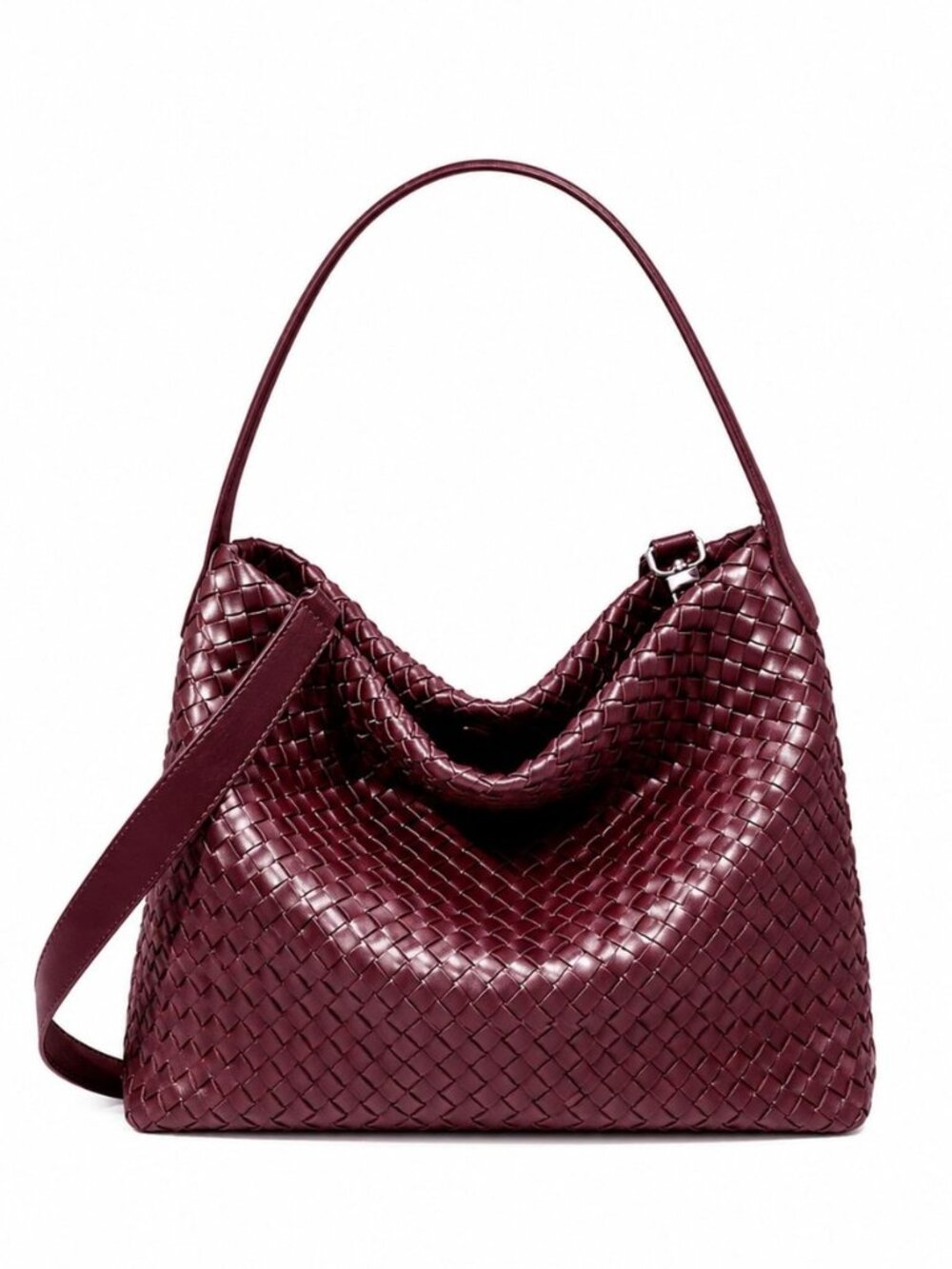 Faux Suede Woven Tote Bag for Women, Large Hobo Shoulder Purse